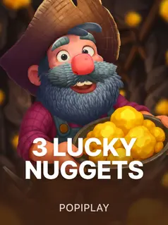 3 Lucky Nuggets slot with gold nugget symbols and free spins bonus round