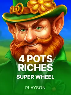 4 Pots Riches Super Wheel slot featuring four progressive jackpots and wheel bonus