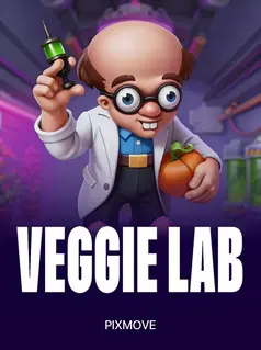 Veggie Lab quirky slot with vegetable lab experiments and multiplier reactions